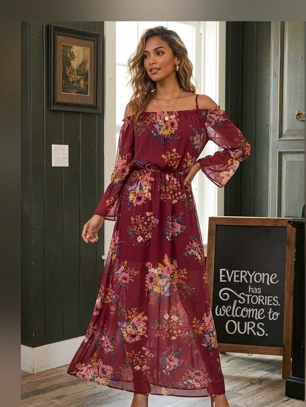 As U Wish Burgundy Maxi Dress